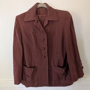 1940s Brown Swing Suit Vintage M/L